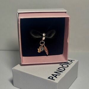 Pandora Hamsa All-seeing Eye & Feather Spirituality Dangle Charm